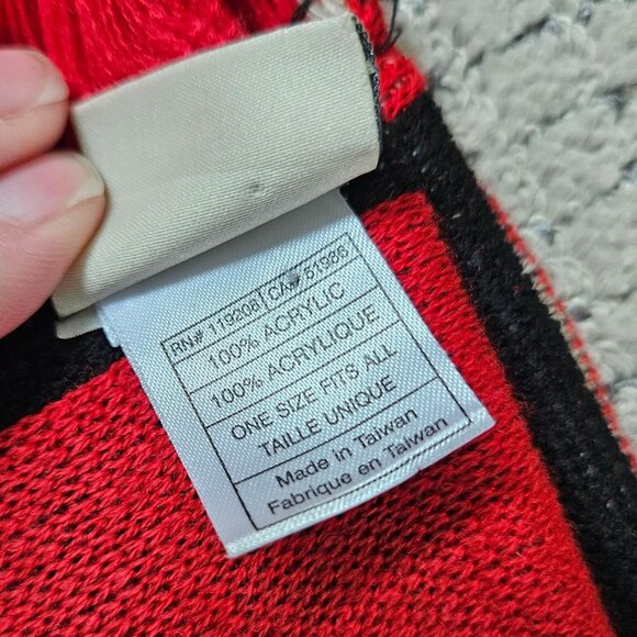 Ottawa Senators Scarf One Size CCM Red Black Striped Knit Fringe NHL Hockey NWOT - Picture 4 of 7